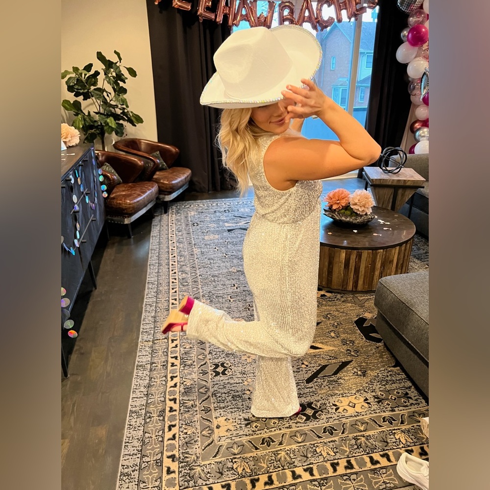 Sequin jumpsuit bridal